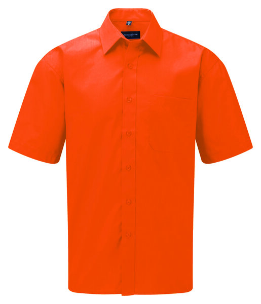 Russell Collection R-935M-0 - Camicia uomo popeline maniche corte