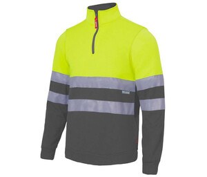 VELILLA V5701 - High visibility two-tone zipped sweatshirt