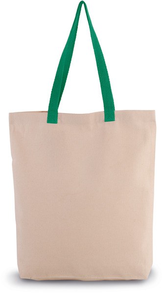 Kimood KI0278 - Shopping bag a soffietto con manici a contrasto