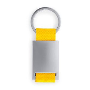 Stamina KO4051 - MINERAL Metal keyring with coloured polyester strap