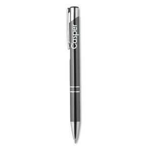 BERN Sleek Aluminium Push Button Pen with Black Ink - GiftRetail KC8893