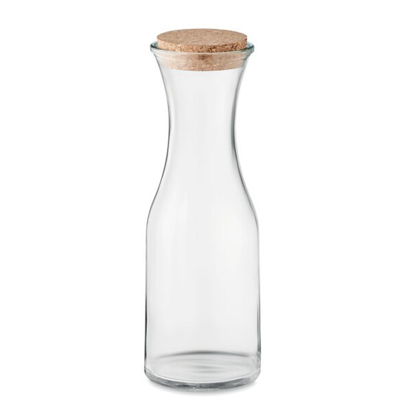 PICCA Eco-Friendly Recycled Glass Carafe with Cork Lid - GiftRetail MO6655
