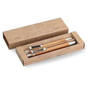 BAMBOOSET Set penna e matita in bambu - GiftRetail MO8111