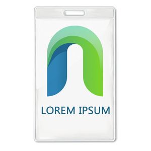 BADGO Portabadge Trasparente 7,5x12,5 cm per Ufficio e Eventi - GiftRetail MO8600