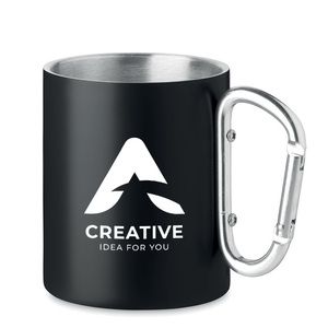 TRUMBA 300ml Stainless Steel Mug with Carabiner Handle