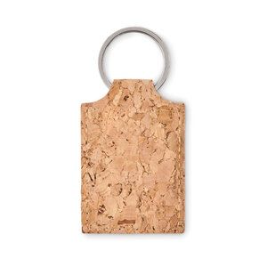 CONCON Eco-Friendly Rectangular Cork Key Ring - GiftRetail MO6878