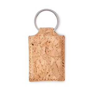CONCON Eco-Friendly Rectangular Cork Key Ring - GiftRetail MO6878