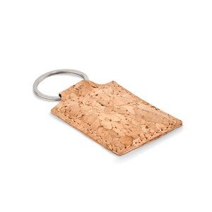 CONCON Eco-Friendly Rectangular Cork Key Ring - GiftRetail MO6878