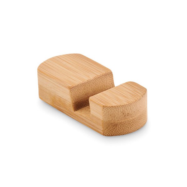POY Eco-Friendly Bamboo Mini Smartphone Stand - GiftRetail MO6888
