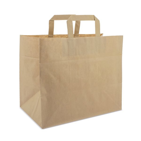 Claps 17404 - Natural Finish Paper Shopper with Reinforced Handles