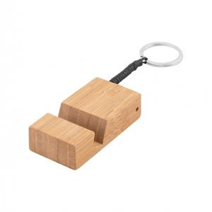 Claps 26718 - Bamboo Multimedia Stand with Keychain Ring