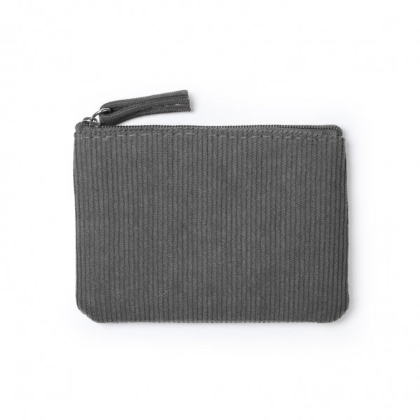 Claps 42107 - Velvet Ribbed Coin Purse with Zip Closure