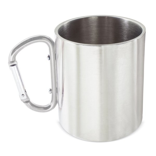 Claps 52297 - Stainless Steel Mug with Carabiner Handle
