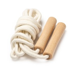 Claps 95117 - Cotton Jump Rope with Smooth Wooden Handles