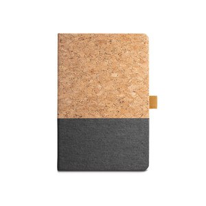 A5 notebook in cork and linen with lined sheets - Egotier 93277