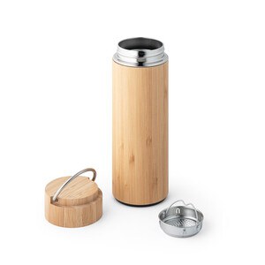 Bamboo and stainless steel thermos 440 mL - Egotier 94239
