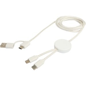 Citala 5-in-1 recycled plastic 150 cm data sync and 27W fast charge cable - EgotierPro 124428
