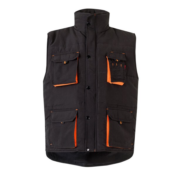 Velilla 36082 - Padded vest, two-tone, multi-pocket (120g/m²), in polyester (100%)