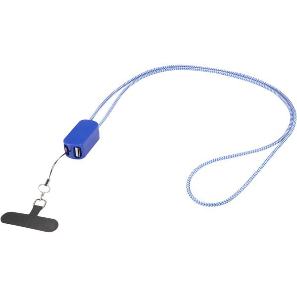 Lanyard per smartphone in plastica riciclata con cavo integrato 5-in-1 da 27 W Anser - EgotierPro 124494