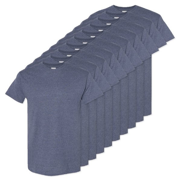 Pack of 10 Gildan 5000 - Premium Heavy Cotton Classic Fit T-Shirt for Adults