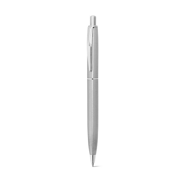 Stainless steel ballpoint pen (53% recycled), with shiny body - Egotier 91981