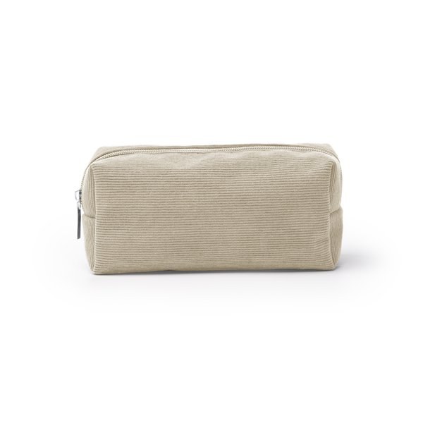 Stamina NE2044 - BONETE Corduroy toiletry bag with a main compartment and a zip closure in a matching colour to the body
