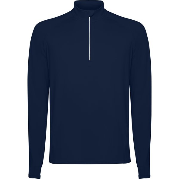 Roly SU1031 - ESTAMBUL Brushed technical sweatshirt with a raglan sleeve and a half zip inverted design featuring a reflective detail