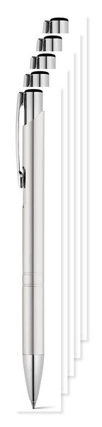 Pack da 50 Egotier 91311 - Penna a sfera in alluminio con clip