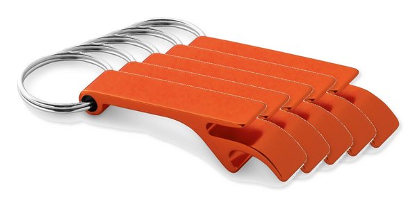 Pack of 5 Egotier 93151 - Aluminium keyring with bottle opener