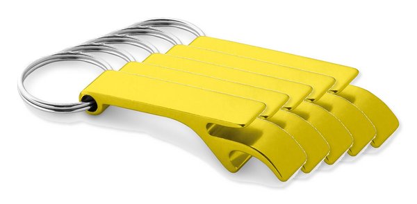 Pack of 5 Egotier 93151 - Aluminium keyring with bottle opener
