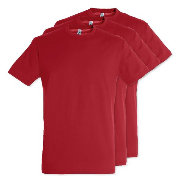Pack da 3 SOLS 11380 - Sols T-Shirt Unisex Collo Rotondo di Alta Qualità