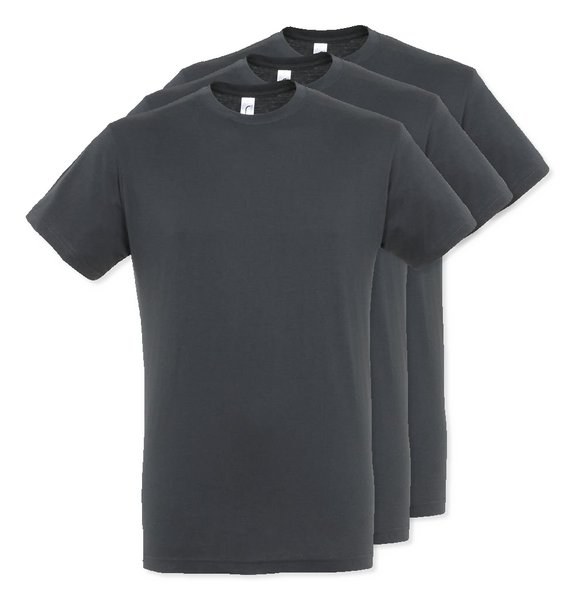 Pack of 3 SOLS 11380 - REGENT Unisex Round Collar T Shirt