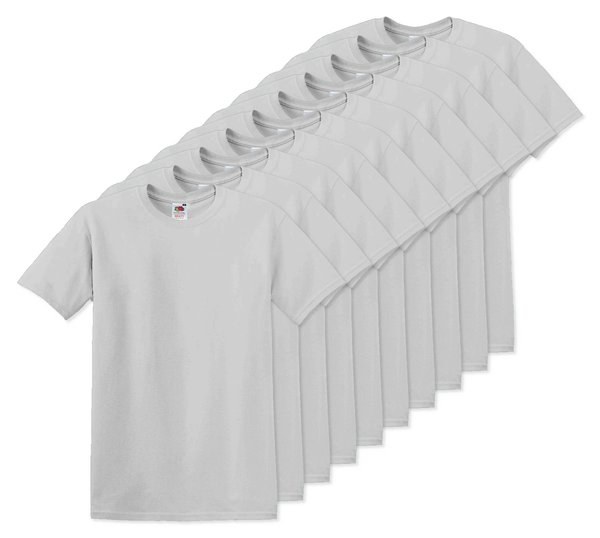Pack da 10 Fruit of the Loom SC6 - Fruit of the Loom T-Shirt Uomo Girocollo Fruit of the Loom SC6
