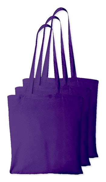 Pack of 3 Westford mill WM101 - Versatile Cotton Tote Bag for Customization