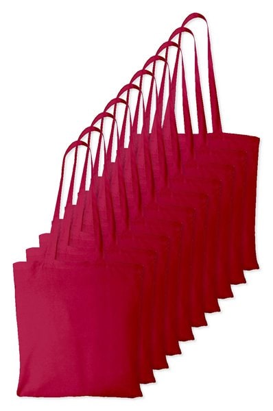 Pack da 10 Westford mill WM101 - Westford Mill Borsa Shopper in Cotone Personalizzabile