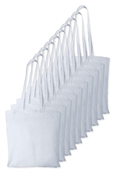 Pack of 10 Westford mill WM101 - Versatile Cotton Tote Bag for Customization