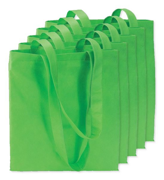 Pack of 5 GiftRetail IT3787 - TOTECOLOR Versatile Reusable Shopping and Beach Tote Bag
