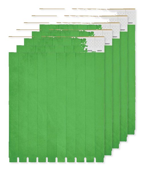 Pack of 5 GiftRetail MO8942 - Durable Tyvek Event Wristbands - Pack of 10
