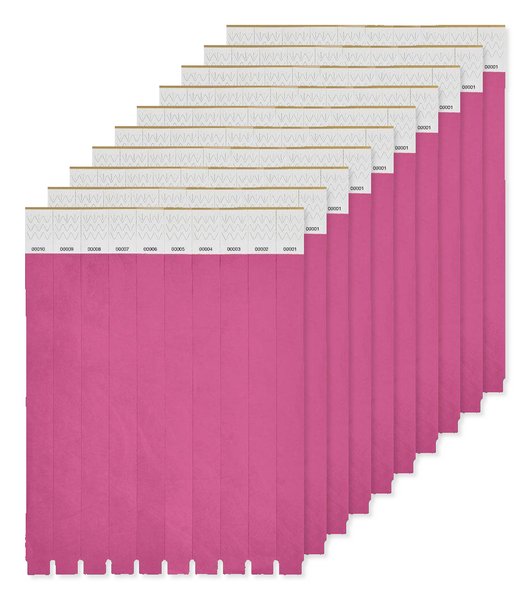 Pack of 10 GiftRetail MO8942 - Durable Tyvek Event Wristbands - Pack of 10