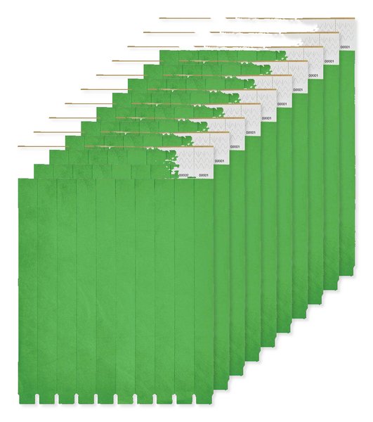 Pack of 10 GiftRetail MO8942 - Durable Tyvek Event Wristbands - Pack of 10
