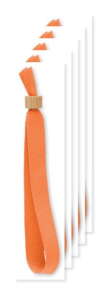 Pack of 5 GiftRetail MO6706 - FIESTA RPET Eco-Friendly RPET Polyester Event Wristband