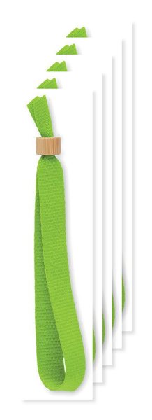 Pack of 5 GiftRetail MO6706 - FIESTA RPET Eco-Friendly RPET Polyester Event Wristband