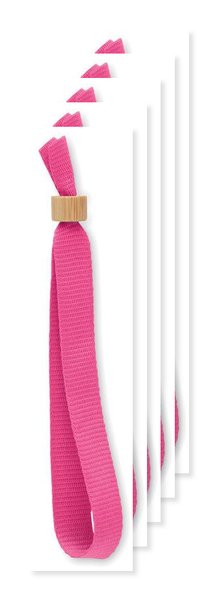 Pack of 5 GiftRetail MO6706 - FIESTA RPET Eco-Friendly RPET Polyester Event Wristband