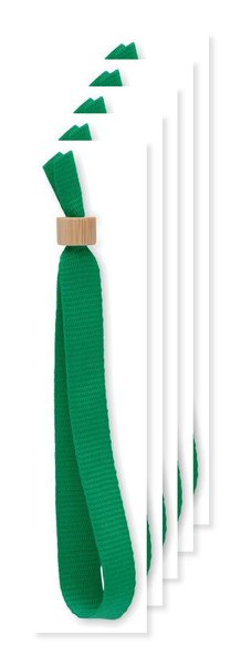 Pack of 5 GiftRetail MO6706 - FIESTA RPET Eco-Friendly RPET Polyester Event Wristband