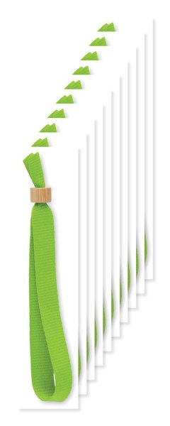 Pack of 10 GiftRetail MO6706 - FIESTA RPET Eco-Friendly RPET Polyester Event Wristband