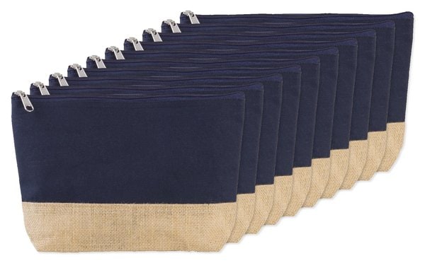 Pack da 10 Kimood KI0276 - Pochette in cotone canvas & juta