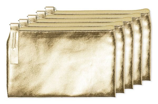 Pack of 5 Stamina MN7570 - MAUVE PU purse in a glossy finish design