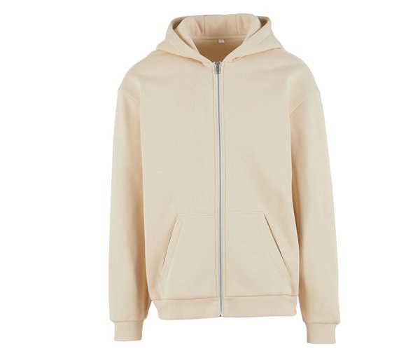 BUILD YOUR BRAND BY443 - Loose-fitting zip-up hoodie