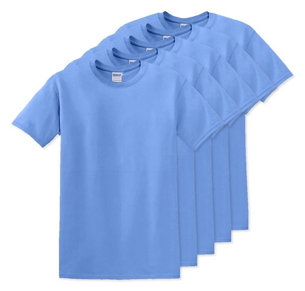 Pack of 50 Gildan 5000 - Premium Heavy Cotton Classic Fit T-Shirt for Adults