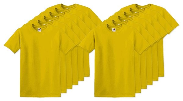 Pack da 12 Fruit of the Loom SC220 - Fruit of the Loom T-shirt Girocollo Leggera e Confortevole